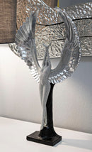 Statuetta Sparky 26x9x48 cm in Resina Argento e Nero      