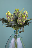 Set 2 Carciofo Artificiale Chiuso Altezza 66 cm Verde