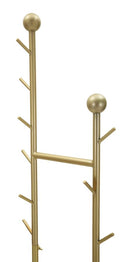 Appendiabiti da Terra Axi 40x32x175 cm in Metallo e Marmo Artificiale Oro e Nero      