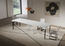 Consolle Allungabile 90-300x40x77 cm Saki Evolution Bianco Frassino Gambe Bianche 