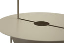 Lanterna Saturno Tortora Twist Ø23x43 cm in Metallo e Vetro Grigio tortora      
