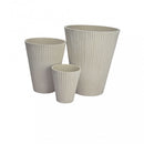 Vaso Piccolo Iris Ø19x22 cm in Fibra sintetica Bianco