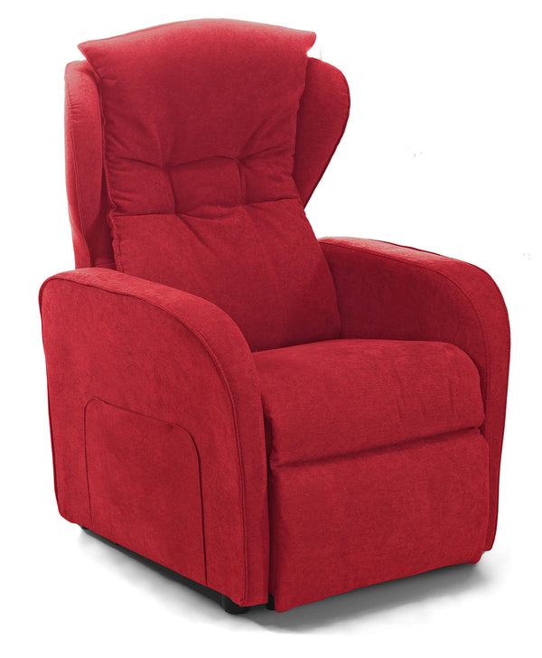 online Poltrona Alzapersona Elettrica 2 Motori 75x108x85 cm in Tessuto Dispositivo Medico 1 Rosso