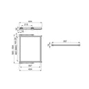 Kit 7 Aste Pantaloni per Armadio 600 mm in Acciaio Emuca Grigio Pietra