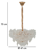 Lampadario Soffitto Ibiscus Ø47x30 cm in Vetro e Ferro Multicolor      