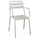 Sedia Bristol Impilabile 51x52x81 h cm in Acciaio Tortora