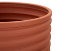 Porta Vasi Milly Tris Ø36x56,5 cm - Ø30x48,5 cm - Ø24x37,5 cm in Ferro Rosso mattone e Nero      