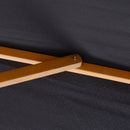 Ombrellone da Giardino 2x3 m Palo Ø38 mm Rettangolare in Legno e Poliestere Nero