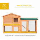 Conigliera da Esterno in Legno 145x46x85 cm  Marrone