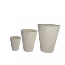 Vaso Piccolo Iris Ø19x22 cm in Fibra sintetica Bianco