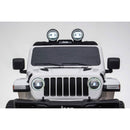 Macchina Elettrica per Bambini Fuoristrada Jeep Wrangler Rubicon 12V con Telecomando Bianco