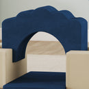Set 7 Costruzioni Morbide per Bambini 6 mesi - 3 Anni Rivestimento in Velluto Blu   