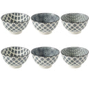 Set 6 Coppette Ø13,5x8 cm 350 ml in Gres VdE Tivoli 1996 Double Blue