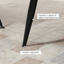 Divano 2 Posti con Gambe in Metallo 132x66x80 cm in Tessuto Vellutato Grigio