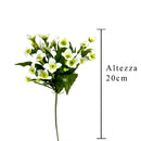 Set 6 Pick Non Ti Scordar di Me Artificiale Altezza 20 cm Bianco