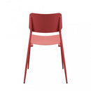 Sedia da Giardino Vega Impilabile 42x53x80 h cm in Acciaio Rosso