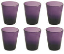 Set 6 Bicchieri Ø9x10 cm in Vetro Soffiato Villa d'Este Home Tivoli Cancun Viola