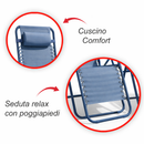 Set 2 Sedie Sdraio a Gravità Zero Sedia da Giardino Relax Pieghevole Salvaspazio Blu Scuro     