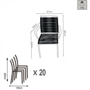 Poltrona Catalina 55x60x87 h cm in Alluminio Antracite