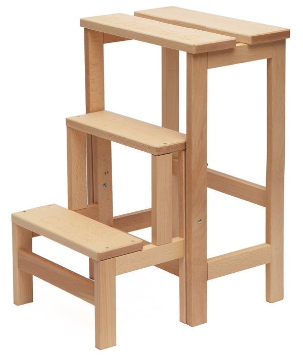 sconto Sgabello Scaletta 60x40x46 cm in Legno Naturale
