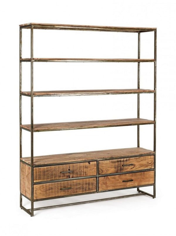 Libreria 4 Ripiani 4 Cassetti 145x35x190h cm Elmer acquista