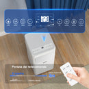 Condizionatore Portatile 3 in 1 con Deumidificatore 29,2x32x71 cm Timer 24 Ore e Telecomando in Plastica ABS Bianco  