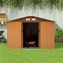 Casetta Box da Giardino in Lamiera Ocra 277x191x192 cm 