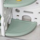 Scaffale Contenitore 149,8x35x92 cm con Cesti estraibili  Verde e Bianco