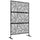 Pannello Frangivista Divisorio da Esterno Decorativo Traliccio per Piante 122x45x198 cm in Acciaio Nero