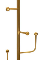 Lampada da Terra Appendiabiti Ø41x173 cm in Ferro e Tessuto Oro e Bianco      
