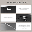 Mobile Libreria con Scrivania Salvaspazio Pieghevole 98x51x153 cm in Legno e MDF Nero  