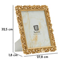 Cornice Classical 27,8x1,8x32,5 cm in Resina e Vetro Oro      