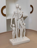 Statuetta Family Stons 16x8x30,5 cm in Resina Crema      
