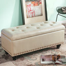 Panca Contenitore in Similpelle Cassapanca Capiente Beige