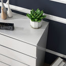 Cassettiera 5 Cassetti 55x33x100 cm Design Moderno in Legno Bianco 