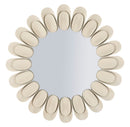 Specchio da Muro Dune Double Ø85x6 cm in Ferro e Specchio e MDF Crema      