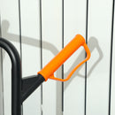 Carrello Portapacchi per Scale 6 Ruote 44x38x106,5 cm Pieghevole Portata 120kg in Acciaio Arancione      