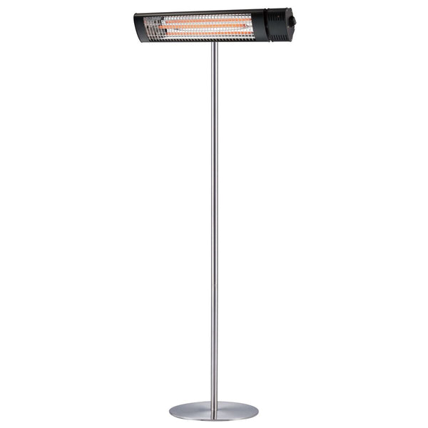 acquista Stufa Elettrica ad Infrarossi Lampione da Esterno 2000W Sined Caldo IRB Nero e Silver