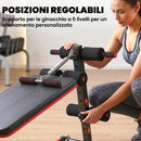 Panca Fitness per Addominali Inclinata Multifunzione Regolabile