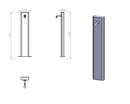 Fontana da Giardino Design a Colonna Ovale Rubinetto in Ottone Senza Base Antracite