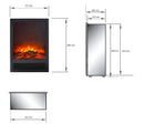 Camino Elettrico da Incasso Effetto Fiamma 1200W Ruby Fires Elski Nero