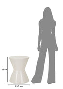 Tavolinetto Oyo Ø45x55 cm in Metallo Bianco      