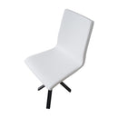 Sedia 40/44x42x86 cm Aury gambe Antracite in Similpelle Bianca