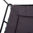 Dondolo 2 Posti da Giardino 160x117x173 cm in Acciaio e Poliestere Grigio