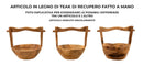Svuotatasche Timbo 32x25x27 cm in Teak Riciclato      