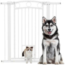 Cancelletto di Sicurezza con 2 Estensioni 76-104 cm Cancelletto Alto 106 cm Bianco   