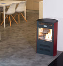 Stufa a Bioetanolo da Interno Elegance 47x36x75 cm 3000W 2L Fiamma Ventilata Bordeaux 