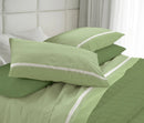 Set Lenzuola in Cotone Sopra Sotto e Federe Cober Belfast Verde Varie Misure