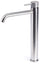 Rubinetto Miscelatore Monocomando Lavabo Alto in Acciaio Inox Satinato Maniglia Roccia