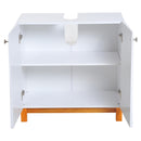 Mobiletto da Bagno Sotto Lavabo in Legno Bianco 60x30x60 cm 